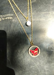 Butterfly Double Layer Chain (Red)