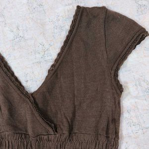 🤎 Chocolate Brown Shirred Top! 🤎