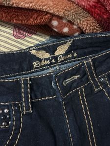 Rhinestone Pocket Jeans