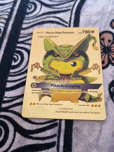 POKEMON REAL GOLD CARD Pikachu Mega Rayquaza