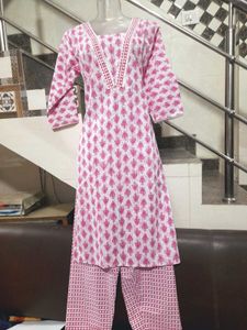 (New)Pink Kurta Co Ord Set