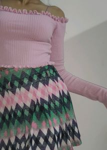 Multicolored Short Skirt