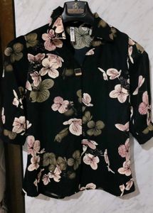Floral Print three quarters Sleeve Top