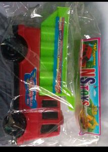 Yellow Car And Dumbo Truck Set