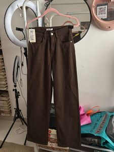 Brown Straight Leg Jeans