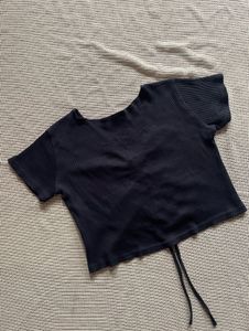 Black Ribbed Top