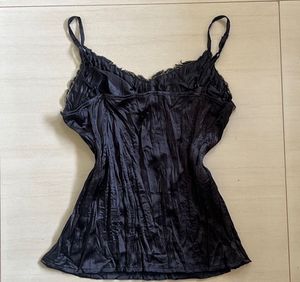 Embellished Black Cami Top