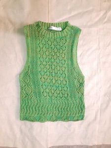Zara Green Knit Vest