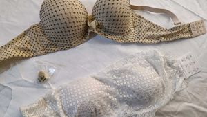 Lace &amp; Patterned Bra Pair