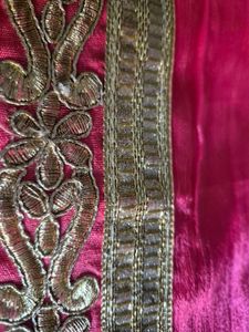 Elegant Pink Embroidered Saree