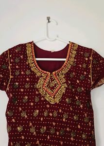 Maroon Aline Kurta