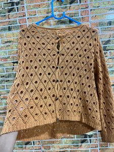 orange crochet top