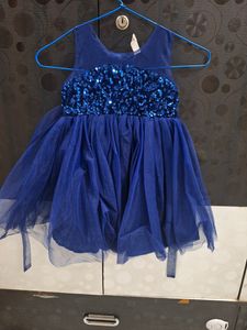 Party Wear Frock With Heavy Frill