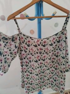 Floral Flutter Sleeve Top