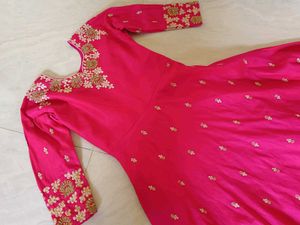 Pink Embroidered Anarkali