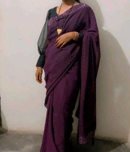 Purple Saree For Women/Girls
