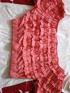 Cute Pink Off shoulder  Crop Top