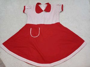 Vintage Style Red & White Dress Anime
