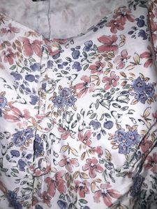 Floral Tie-Front Crop Top
