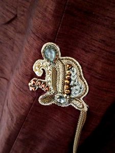 Brown Embroided Kurta