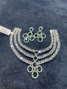 LUXURY QUALITY 3 LINE AMERICAN DIAMOND SET@ANY 1