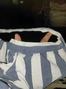 Striped Off-Shoulder Midi Dress