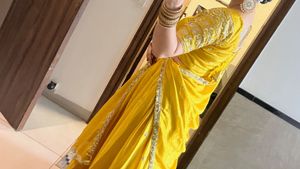 Elegant Yellow Lehenga Choli 1 time use