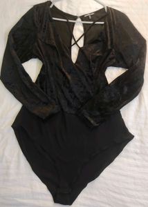 Black Velvet Bodysuit Bust 36