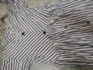 Striped Button-Down Dress