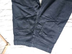 Black Colour . Wide Leg Jeans 28 Waist Size