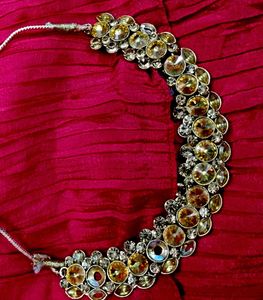 Gold Stone Bridal Necklace