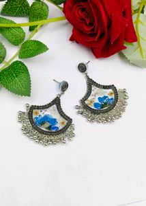Resin Floral Pressed Earrings