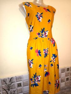 🎁Buy 2 Get 1 Free 🎁Size M/L Floral Yellow Dress