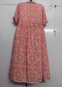 Peach Printed Dress