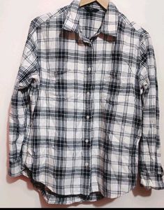 Black & White Check Print Shirt For 42 Bust