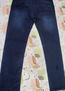 men dark blue denim jeans