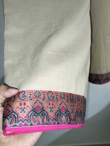 Beige Culottes Pants &amp; Kurta set