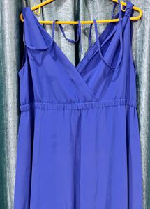 blue one piece party wear dress