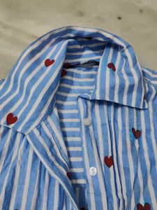 Printed Blue Shirt For Women