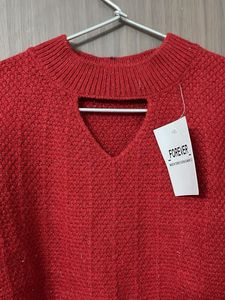 New brandedForever 21 Red Cutout Sweater