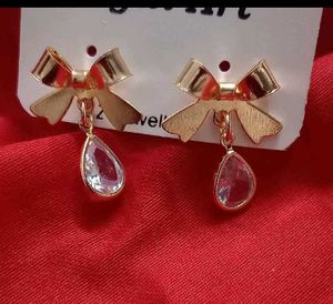 Bow Drop Earrings quantity one piece