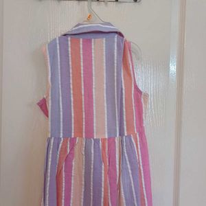 New Fame Forever- Striped A-Line Girls Dress