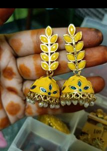 Yellow Jhumka