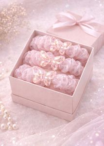 Pink Butterfly Scrunchie