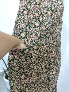 Floral Pocket Shift Dress