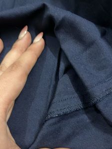 Navy &amp; White Checked Dress