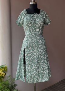 Floral Green Dress