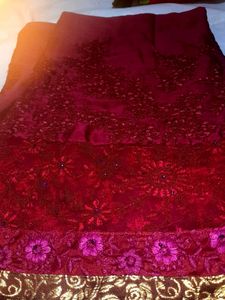 Awesome 👌wine Colour Saree