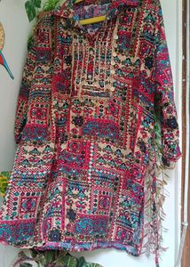 Boho Print Tunic Top