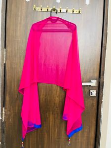 HALF SAREE BLUE PINK